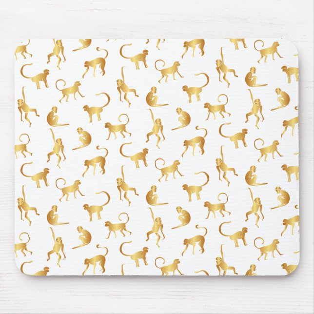 Tapis De Souris Jungle tropicale du singe sauvage d'or (Devant)