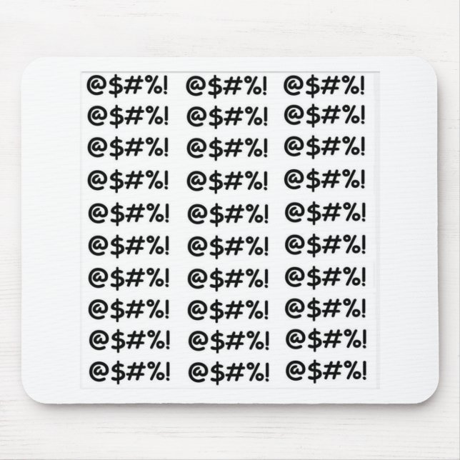 Tapis De Souris Jurons de bande dessinée (Devant)