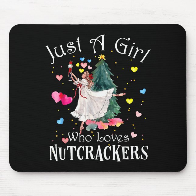 Tapis De Souris Just A Girl Who Loves Nutcrackers Funny Ballet Chr (Devant)