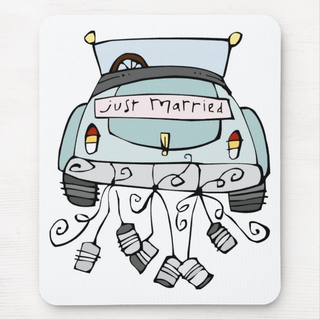 Tapis De Souris Juste boîtes de déplacement mariées de voiture (Devant)
