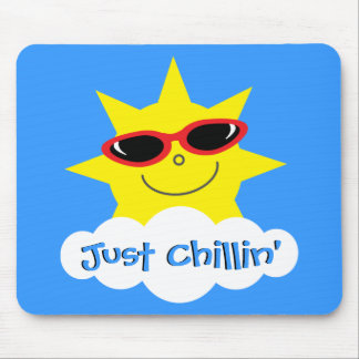 Tapis De Souris Juste Chillin Sun avec des lunettes de soleil