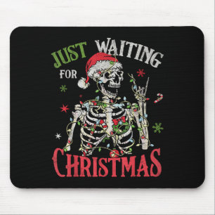 Tapis De Souris Juste En Attente De Noël Fête Le Père Noël Ske