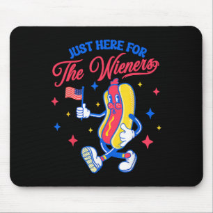 Tapis De Souris Juste Ici Pour Les Wieners 4 juillet Hot Dog 1