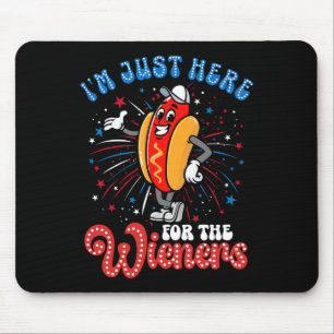 Tapis De Souris Juste Ici Pour Les Wieners Firework Hot Dog 4th Of