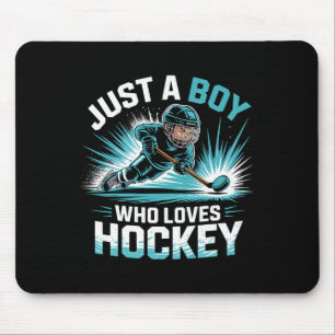 Tapis De Souris Juste un garçon qui aime le hockey _1 