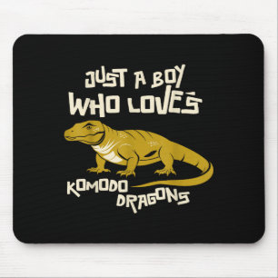 Tapis De Souris Juste un garçon qui aime les dragons de Komodo, re