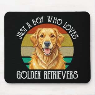Tapis De Souris Juste un garçon qui aime les Golden Retrievers