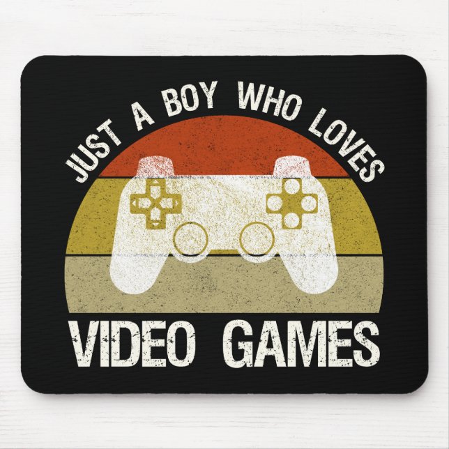 Tapis De Souris Juste Un Garçon Qui Aime Les Jeux Vidéo (Devant)