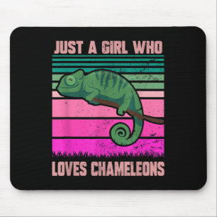 Tapis De Souris Juste Une Fille Qui Aime Chameleons Citation Drôle