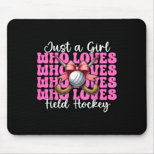 Tapis De Souris Juste une fille qui aime fille coquette de hockey