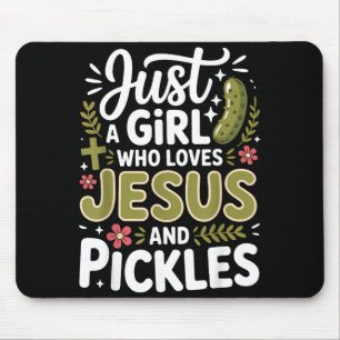 Tapis De Souris Juste Une Fille Qui Aime Jésus Et Ckles