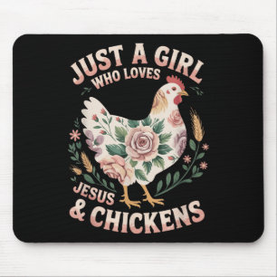 Tapis De Souris Juste Une Fille Qui Aime Jésus Et La Chuchoteuse D