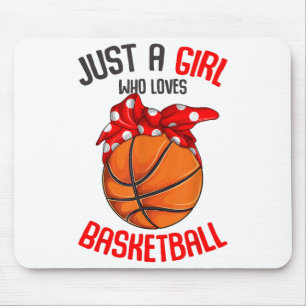 Tapis De Souris Juste une fille qui aime la fille de basket-ball