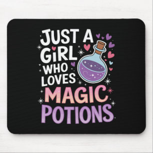 Tapis De Souris Juste Une Fille Qui Aime La Potion Magique Drôle H