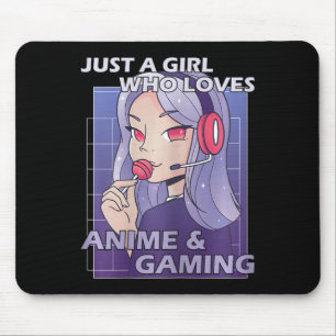 Tapis De Souris Juste Une Fille Qui Aime L'Anime Et Le Jeu