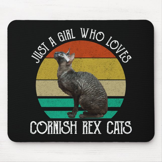 Tapis De Souris Juste Une Fille Qui Aime Les Chats Cornish Rex (Devant)