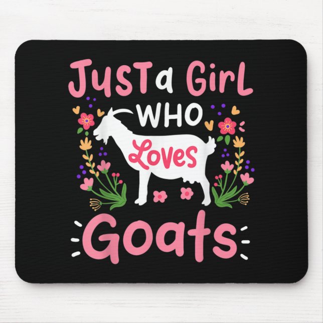 Tapis De Souris Juste une fille qui aime les chèvres (Devant)