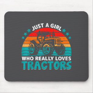 Tapis De Souris Juste une fille qui aime vraiment les tracteurs de
