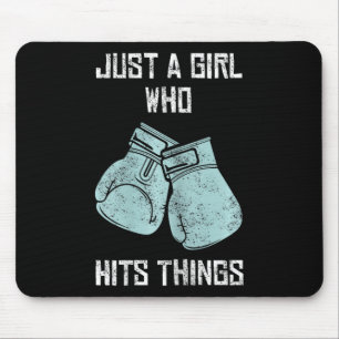 Tapis De Souris Juste Une Fille Qui Touche Des Choses En Boxe Des