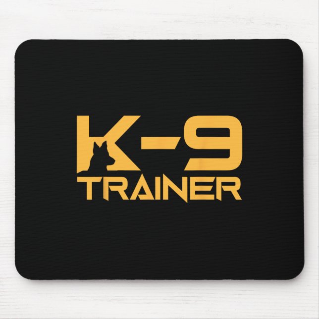 Tapis De Souris K-9 K9 Entraîneur de chiens Police Sécurité Hallow (Devant)