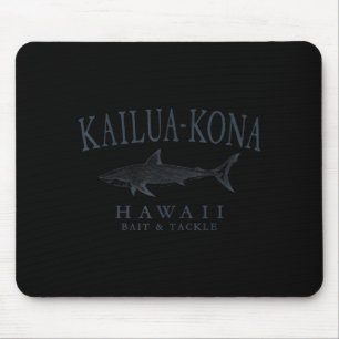 Tapis De Souris Kailua - kona hawaii requin rétro ardoise art pêch