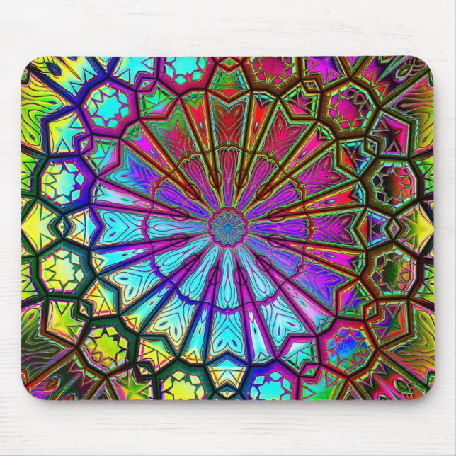 Tapis De Souris Kaleidoscope Art 14 Options Mousepad (Devant)