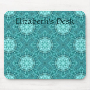 Tapis De Souris Kaléidoscope de fractale d'Aqua