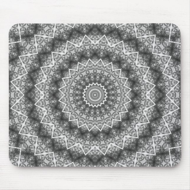 Tapis De Souris Kaleidoscope gris clair / Mandala (Devant)