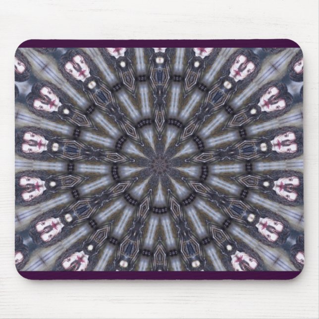 TAPIS DE SOURIS KALEIDOSCOPE PSYCHÉDÉLIQUE /MÉMOIRES MYSTIQUES (Devant)