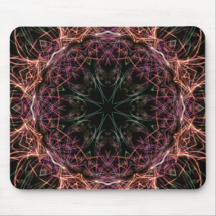 Tapis de souris kaléidoscope Web de couleur