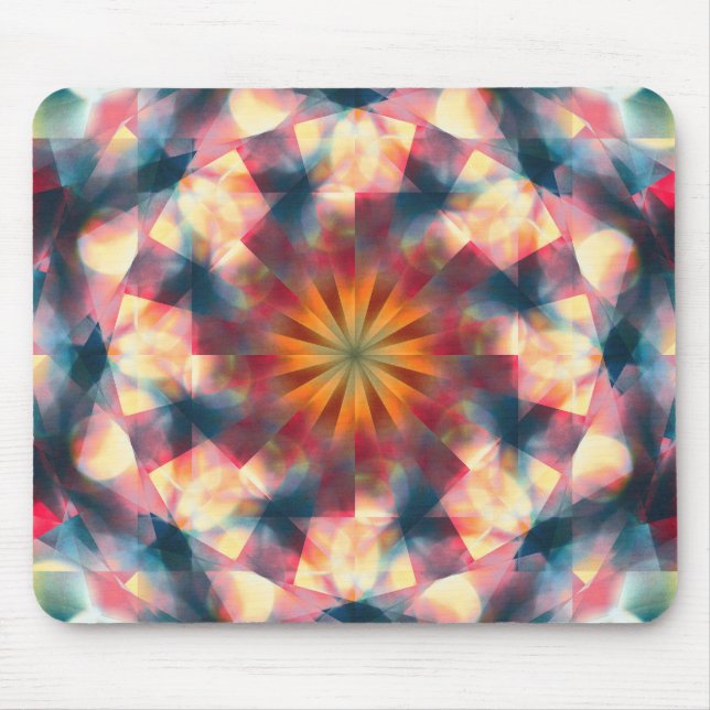 Tapis De Souris Kaleidoscopique Prismatique Mandala (Devant)