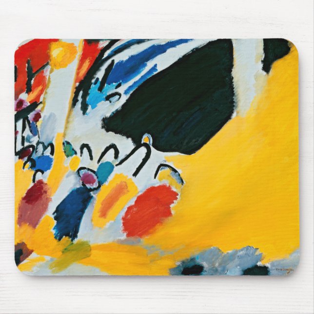 Tapis De Souris Kandinski Impression III Concert Peinture Abstrait (Devant)