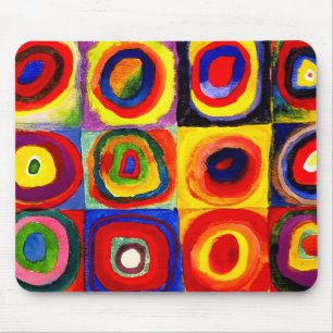 Tapis De Souris Kandinsky Farbstudie Quadrate Carrés Cercles Art