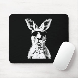 Tapis De Souris Kangourou portant des lunettes de soleil Animal dr