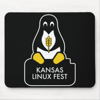 Tapis De Souris Kansas Linux Fest Mouse Pad Black