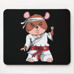 Tapis De Souris Karate Hamster Kickboxing Art Martial Jiu Jitsu Fa
