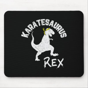 Tapis De Souris Karate Karatesaurus Rex Dinosaur Funny Martial Art