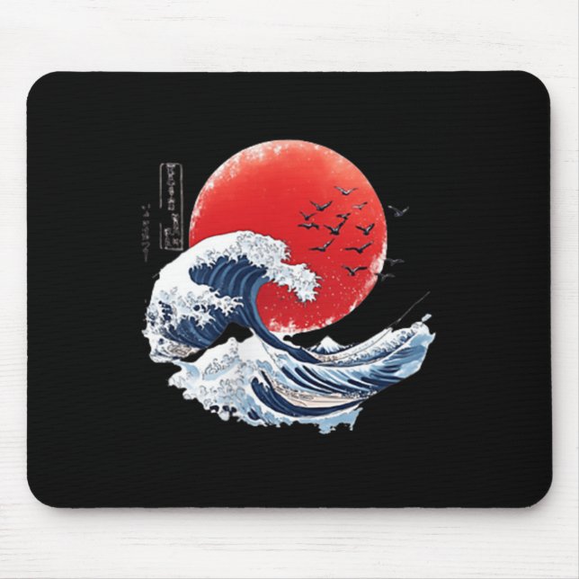 Tapis De Souris Katsushika Hokusai Japanese Great Wave Men Women K (Devant)