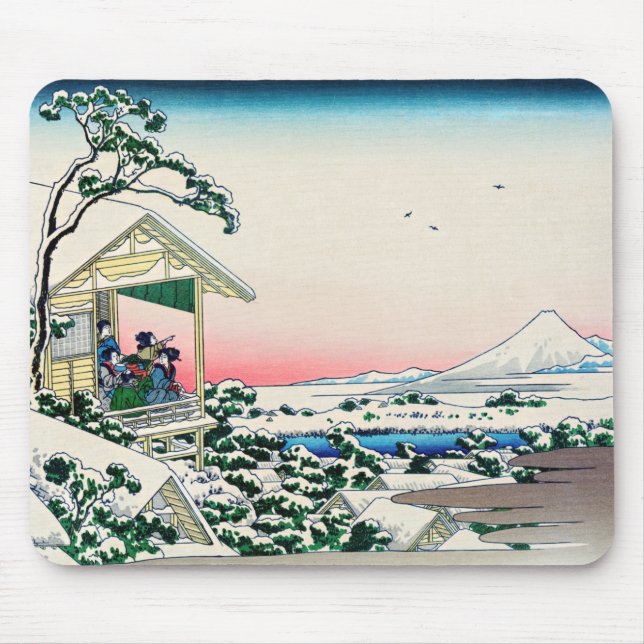 Tapis De Souris Katsushika Hokusai - Maison de thé à Koishikawa (Devant)