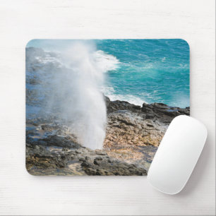 Tapis De Souris Kauai Aqua Océan Corne Jaillissante Poipu