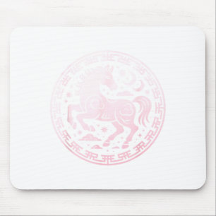 Tapis De Souris Kawaii 2026 Année du Cheval Lunaire Fille Zodiaque