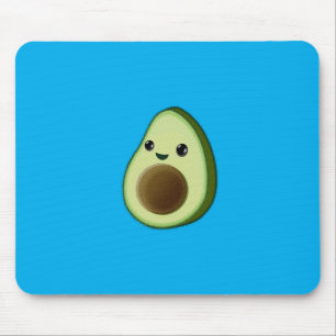 Tapis De Souris Kawaii Avocado Dessin personnalisé bleu