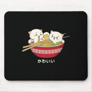 Tapis De Souris Kawaii Chat Japonais Tokyo Anime Chat Ramen T Shir