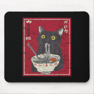 Tapis De Souris Kawaii Chat Ramen Japonais Nourriture Amusante Ani