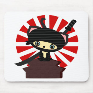 Tapis De Souris kawaii de chat de ninja