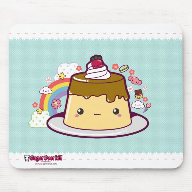 Tapis De Souris Kawaii Flan (Devant)