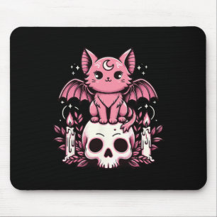 Tapis De Souris Kawaii Pastel Goth Cute Chat Chat Déplaisant Skele