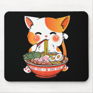Tapis De Souris Kawaii Ramen Chat Anime Japonaise Food Girls Offic