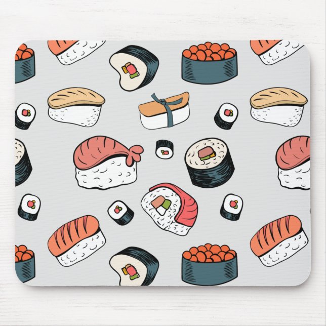 Tapis De Souris Kawaii Sushi Rolls Motif Slip-On Baskets (Devant)