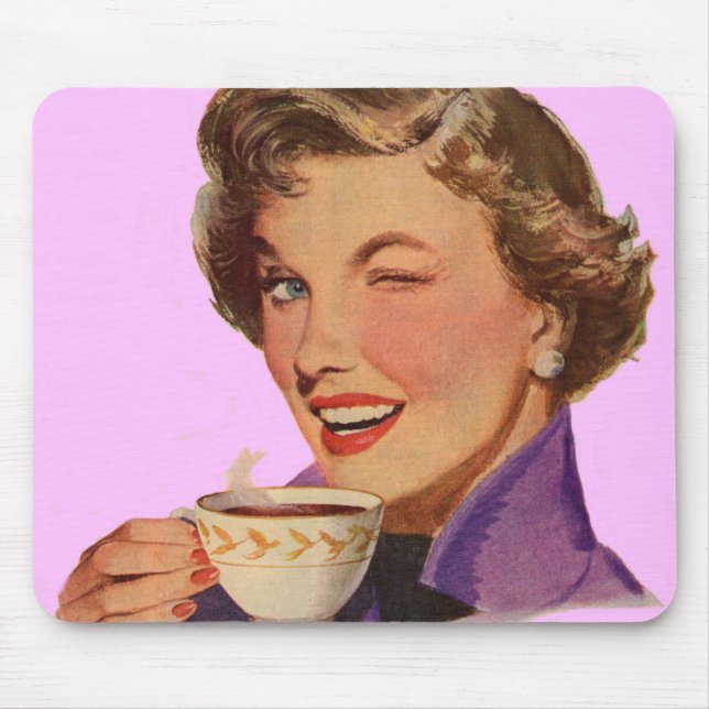 Tapis De Souris Kay adore le café (Devant)